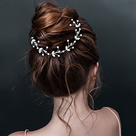 Cz Marquise Round Stone Cluster Vine Wrap Headpiece