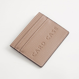 Textured Faux Leather Card Case Wallet