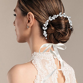 Teardrop Stone Cluster Vine Wrap Headpiece