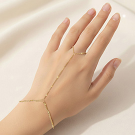 SECRET BOX_Stainless Steel Delicate Hand Chain Bracelet