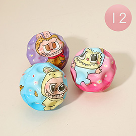 12PCS - Monster Bunny Bouncy Ball Toys