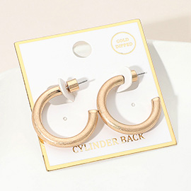 Gold Dipped Open Hoop Earrings