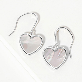 Gold Dipped Heart Drop Dangle Earrings