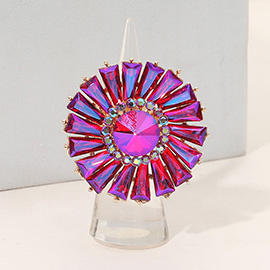 Bold Radiant Sunburst Stretch Statement Ring