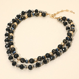 Double Layered Beaded Necklace