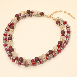Double Layered Beaded Necklace