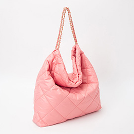 Padded Adjustable Metal Strap Shoulder Bag