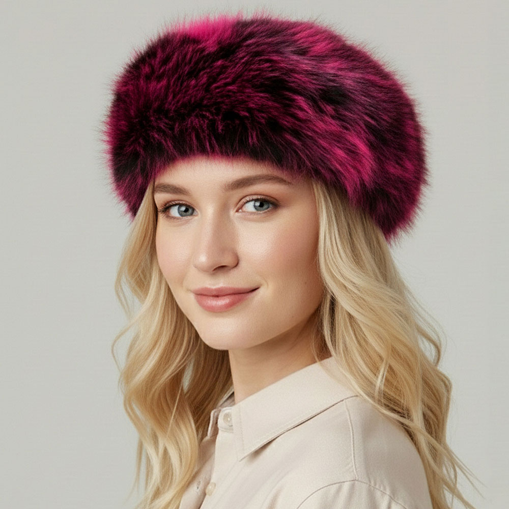 Faux Fur Winter Beret Hat