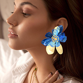 Bold Floral Statement Earrings