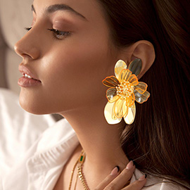 Bold Floral Statement Earrings